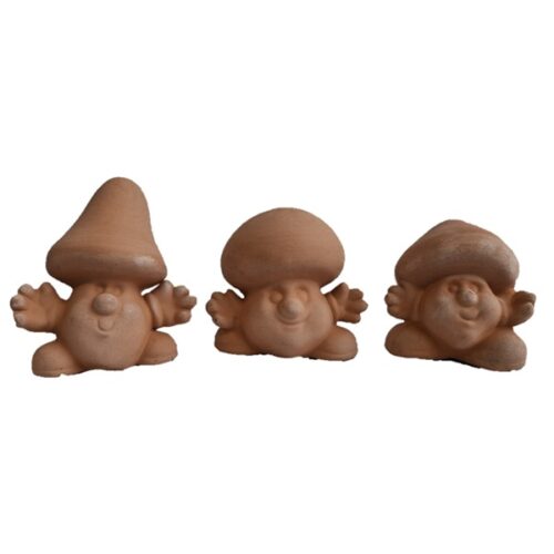 Pilzfiguren aus Terrakotta